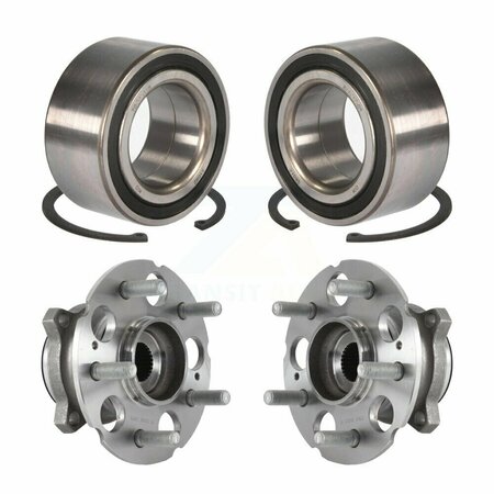 KUGEL Front Rear Wheel Bearing And Hub Assembly Kit For 2015-2019 Acura TLX AWD K70-101691